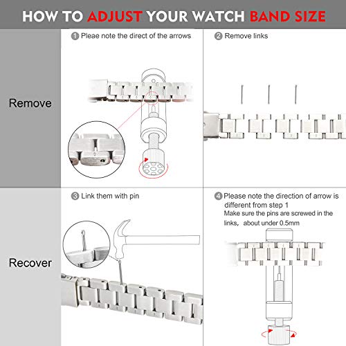 Compatible with Alta Bands Metal, Special Edition Replacement for Alta HR Stainless Steel Bands Adjustable Accessory Wristband Small Large for Alta Bracelet Women Men - color: Q1-03 Metal-Silver