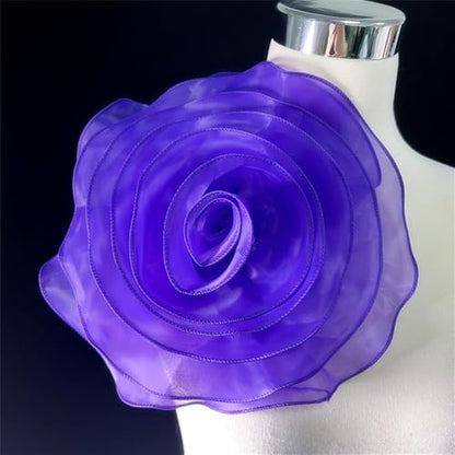 10inch Extra Large Flower Brooch Pin for Women Fashion Dainty Organza Satin Fabric Big Camellia Brooches Lapel Pins Wedding Dance Party Dress Accessories Exaggerated Jewelry Gift - color: 10 inch Modena
