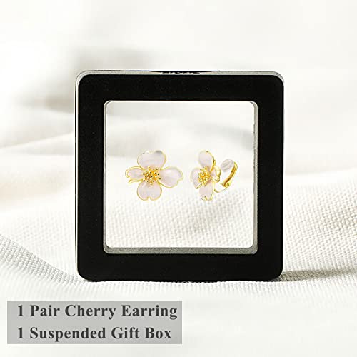 Clip on Earrings Women, 14K Gold Plated Earrings for Sensitive Ears, Fashion Women's Earrings Jewelry Birthday Gift for Wife Grandma Daughter Girls on Christmas Thanksgiving - color: Gold White Earrings