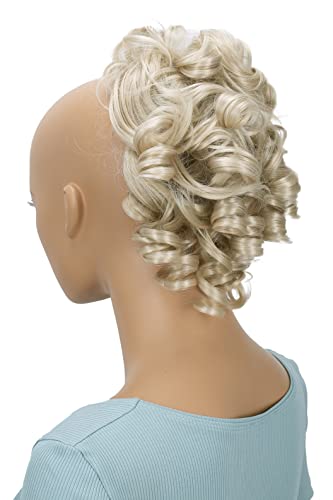 CAISHA Jumbo Hairpiece Scrunchy Updo Voluminous Curly Messy Bun Light Blonde G5L - color: light blonde #22T613 G5L