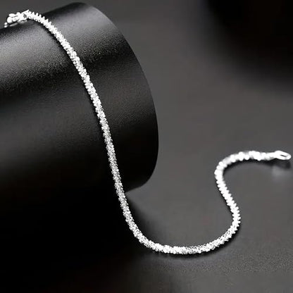 Fesciory Silver Ankle Bracelets for Women, Adjustable Rhinestone Pendant Tennis Anklet, Butterfly Heart Infinite Diamond Summer Beach Foot Chain Jewelry Gifts - style: Rope