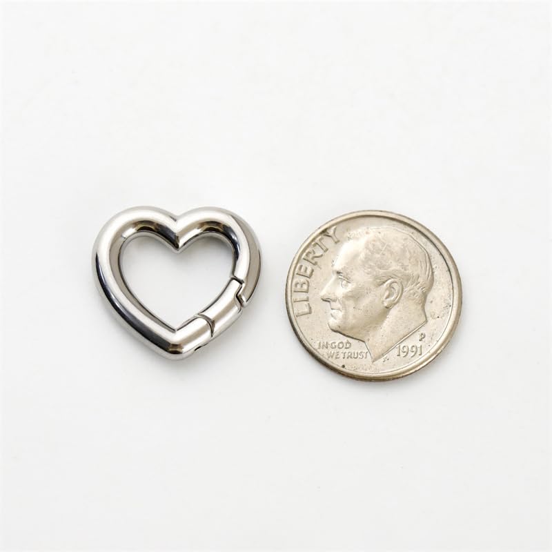 1Pc Oval Spring Clasps Clips Connector Rings for Keychain DIY Crafts (Silver-D) - color: Silver-D