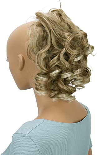 CAISHA Jumbo Hairpiece Scrunchy Updo Voluminous Curly Messy Bun Blond Mix G12L - color: blond mix #27BT88 G12L