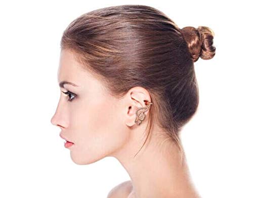 Red Pink Cubic Zirconia Garden Insect 3D Butterfly Helix Ear Pin Climber Crawler Cartilage Lobe Earrings For Women Pave CZ Rose Gold Plated