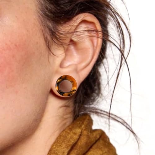 COOEAR 2 Pairs Matched Set Gauges for Ears Flesh Tunnels Kits Plugs Earrings Blue Acrylic Ear Expander Stretchers Piercing. - color: Y6635J, size: 2g(6mm)