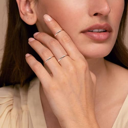 ChicSilver 2/3/5mm 925 Sterling Silver Ring Customizable Plain Dome High Polished Wedding Band Comfort Fit Size 4-12 - color: 2MM Rose Gold