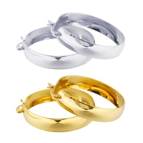Large Hoop Earrings Lightweight and Comfortable Ear Rings Adornment for Fashion Forward Women and Various Occasions Fashion Statement Jewelry - size: 30mm