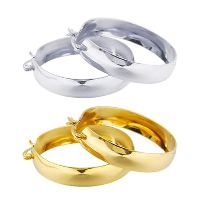Large Hoop Earrings Lightweight and Comfortable Ear Rings Adornment for Fashion Forward Women and Various Occasions Fashion Statement Jewelry - size: 30mm