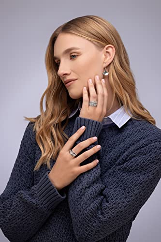 Jean Rachel Jewelry 925 Sterling Silver Wide Ring Multi Texture and Beads, Oxidized, Vintage Look Stylish Hypoallergenic, Nickel and Lead-free, Artisan Handcrafted Designer Collection (Size 5-11)