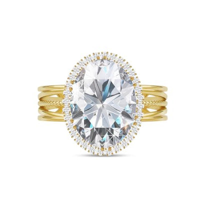 Linawe Costume Jewelry Adjustable Cocktail Ring for Women | Copper, Rhinestone, Cubic Zirconia, Oval, Fake Diamond, Crystal, Stone, Birthstone, Gemstone, Big, Chunky, Statement - color: Yellow Clear