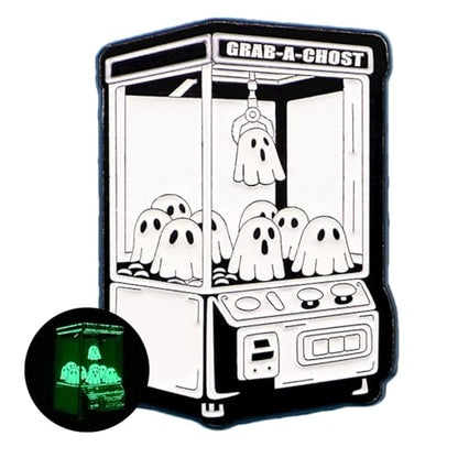Enamel Pins, Cute Pins for Backpacks, Hat Pins, Novelty Brooch Pins, Backpack Pins, Lapel Pins for Men, Women, Girls, Boys. For Lanyard, Bags, Hats, Caps, Clothing - color: Ghost Claw Machine