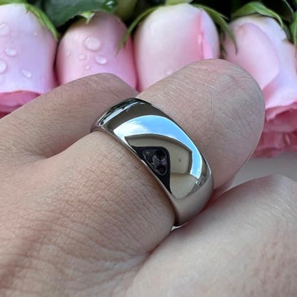 TUTISS 4mm 6mm 8mm 10mm Silver/Gold/White Tungsten Rings for Men Women Couple Fashion Jewelry Anniversary Engagement Wedding Bands Domed Polished I Love You Engraved Comfort Fit - color: 8mm Tungsten I Love You