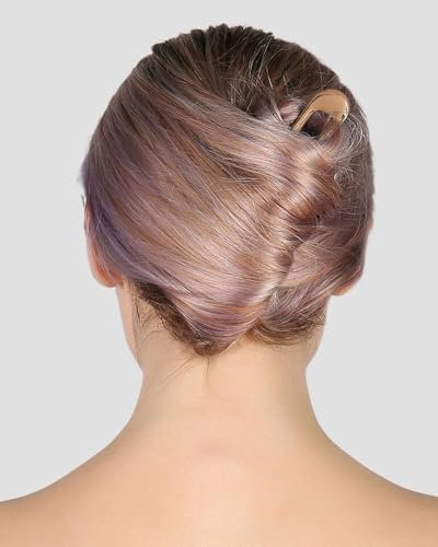 HYFEEL French Hair Pins - Metal Hair Fork Extra Long U Shaped Chignon 2-Prong Sticks for Women Bun Hair Accessories (Rose Gold - 2 Pcs) - color: Rose Gold - 2 Pieces