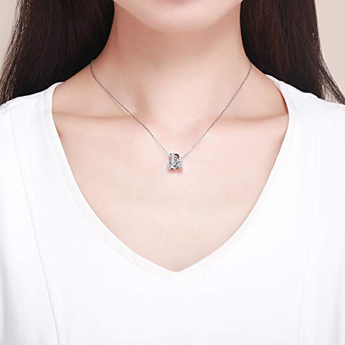 BISAER 925 Sterling Silver Initial Letter A-Z Charms for Bracelets Alphabet Beads Charm Jewelry Gifts - color: Letter R