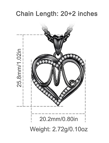 INFUSEU Unique Initial Necklaces for Women Girls Small Heart Letter Jewelry, Meaningful Personalized Gifts - style: M