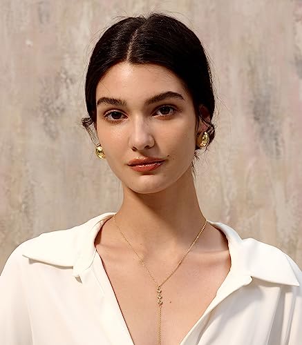 Chunky Gold Hoop Earrings for Women 14k Gold Plated Thick Triple Earrings | Hypoallergenic Trendy Chunky Gold Hoops Earrings,Dainty Jewelry Gifts for Women - style: Gold Hoop Earrings