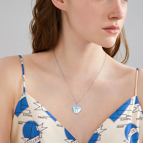 YAFEINI 925 Sterling Silver Moonstone Necklace Filigree Teardrop Pendant Necklace Jewelry for Women Girls - color: W-Moonstone Celtic Trinity Necklace