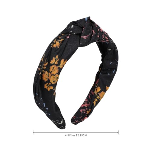 Madison Tyler Headbands for Women | Fashion Boho Top Knotted With Rhinestones Elastic Workout Hairbands | Outdoor and Party Non Slip (Olive Satin) - color: OLIVE SATIN
