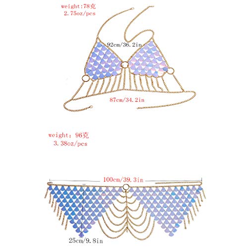 Women's Sexy Suit Body Chain - color: G-Gold Colour