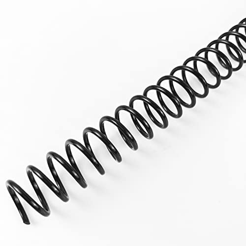 Binditek Plastic Spiral Binding Coils, 12 mm, 4:1 Pitch, Black, 50 Pack | Coil Binding Spines, 1/2", 90 Sheet Capacity, 48 Loops, for Letter-Size Reports, Presentations, School and Office Projects - size: 12mm, style: 50P , Black