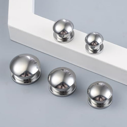 Casvort 2 PCS Hypoallergenic 0G-1" Cute Timeless Smooth Ball Screw Ear Gauges 316 Surgical Stainless Steel Fashion Ear Gauges Earrings Expander Women Piercing Body Jewelry - color: Silver, size: 10 mm