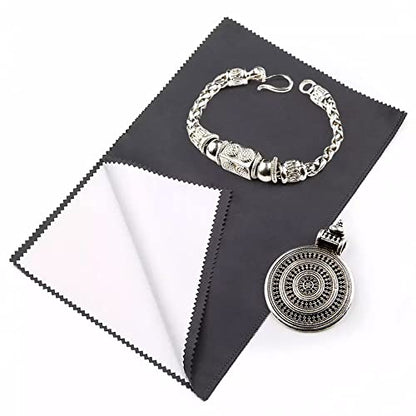 4Pcs Silver Polishing Cloth Large Jewelry Cleaning Cloths,Multi-Layer Double-Sided Jewelry Cleaning Cloth for Gold,Sterling Silver, Platinum, Silver Jewelry Cleaner Tarnish Remove