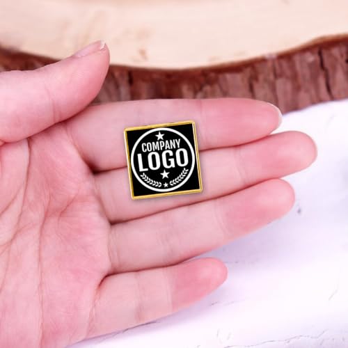 Custom Lapel Pins With Logo - Custom Pins Customized Buttons for men Customized Pin Bulk - color: Square-Gold