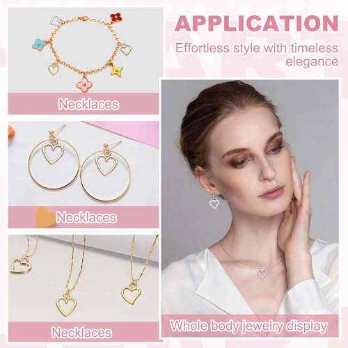 MECCANIXITY Heart Charm, Alloy Love Heart Pendants Valentines Love Dangle Connector Charm Bulk for Jewelry Making Necklace Bracelet Earrings, Cyan - color: Bright Silver