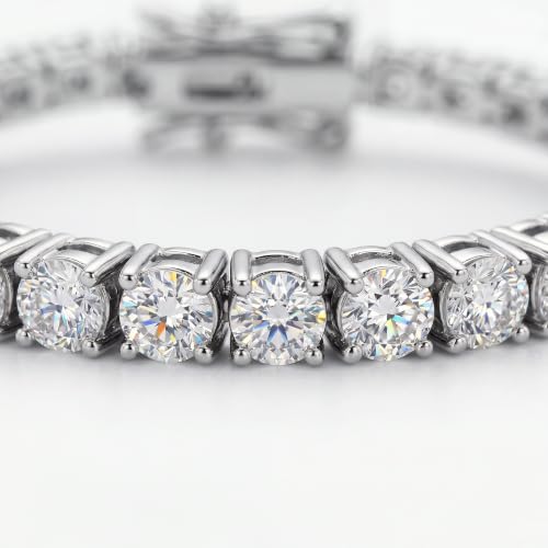Tennis Bracelet for Women, Cubic Zirconia, Gold or Rhodium, 1.5-3mm | 18K Gold-Plated or Rhodium-Plated Brass, Cubic Zirconia, 1.5-3mm Widths, 6.5-7.5 in, Fade-Resistant, Jewelry Gift Box Ready - color: 1.5MM | Rhodium-Plated | 6.5 in