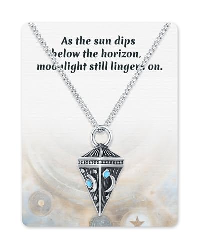 925-Sterling-Silver Turquoise Dragonfly/Hummingbird/Compass/Anchor/Butterfly/Cross/Lotus Necklaces Vintage Boho Pendant Jewelry Victorian Christmas Birthday Gifts for Women - style: Cone Turquoise Necklace