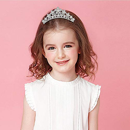 ANBALA Small Tiara Crown with Hair Comb, 3 Pack Mini Tiara Crown Crystal Shiny Hair Accessories Cute Hair Accessories (3 Styles) - color: silver