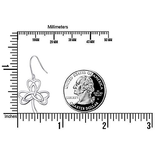 S925 Sterling Silver Celtic Knot Earrings for Women Irish Good Luck Drop Dangle Hook Earrings - style: Dangle Fish Hook - Celtic Clover