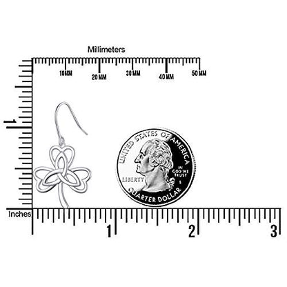 S925 Sterling Silver Celtic Knot Earrings for Women Irish Good Luck Drop Dangle Hook Earrings - style: Dangle Fish Hook - Celtic Clover
