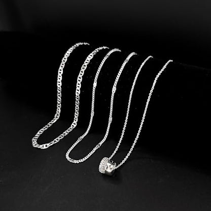 OGD Layered CZ Rondelle Pendant Necklaces for Women, 14K Gold Plated Trendy Mariner Chain Dainty Circle Rondelle Pendant Choker Necklace for Women Two-Toned Cubic Zirconia Gold Necklace - color: Silver Rondelle Layered-3PCS