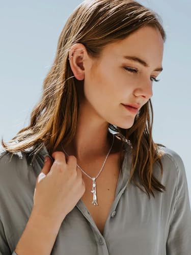 U7 Cat Pendant Necklace for Women Stainless Steel Cute Kitty Cat Jewelry Gift - style: 01-Platinum