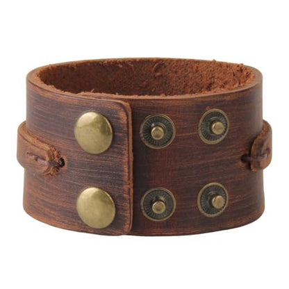 JAOYU Punk Leather Cuff Bracelet Goth Leather Wristband Rock Bracelet Biker Bracelet for Men Leather Armband Black Handmade Jewelry - color: Emo Jewelry Bracelet