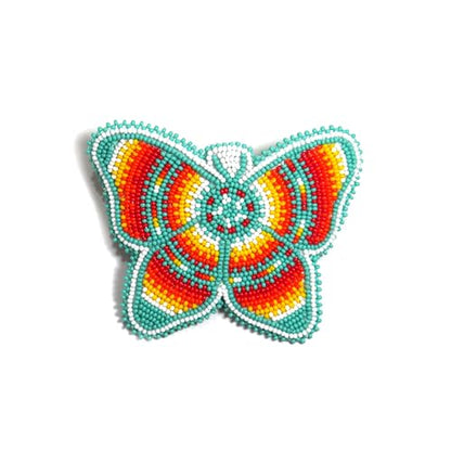 Beaded Hair Clips Native American Style Handmade Collection (Butterfly (Turquoise)) - color: Butterfly ( Turquoise)