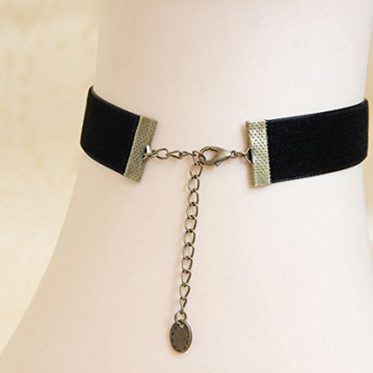 JJTZX Victorian Black Velvet Lace Choker Gothic Lady Cameo Necklace Gift for Her - style: Black Cameo