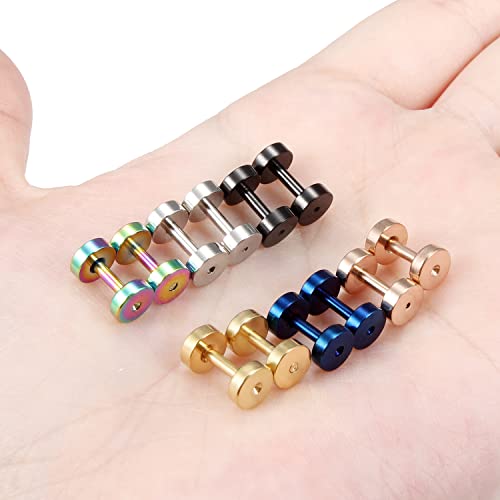 Vsnnsns 14G 12G 8G 6G 4G 2G 0G 00G Stainless Steel Ear Tunnels Screw Fit Ear Plugs Tunnels Gauges Set 1.6MM 2MM 3MM 4MM 5MM 6MM 8MM 10MM - color: 14G-1.6mm