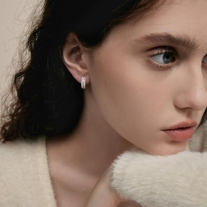 ARSIS Heart Charm Huggie Hoop Earrings for Women, Dainty 18K Gold Plated Heart Drop Hoops with CZ, Hypoallergenic, 925 Sterling Silver Posts, Tarnish-Free, Lightweight Jewelry Gift for Her - color: French Coast Hoops