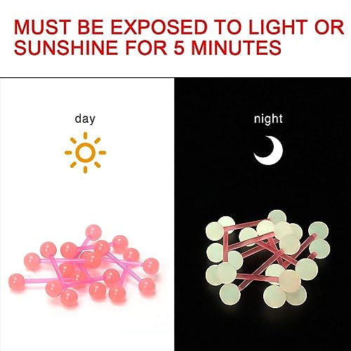 7pc GLOW IN THE DARK 14G Tongue Bar UV Acrylic Multi Color Flexible Barbell Ring Nipple Piercing Jewelry