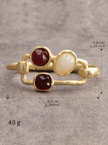 Chunky Bangle Bracelets for Women Cuff Bracelet Thick Gold Bangles Open Wide Arm Cuffs Bracelets Boho Jewelry - style: Gold Bangles