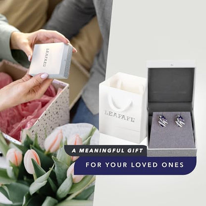Gifts for Women, Wish Stone Stud Earrings with Birthstone Crystals, 18K Rose Gold Plated or Silver-tone - color: 202-February-Tanzanite Purple-Silvertone