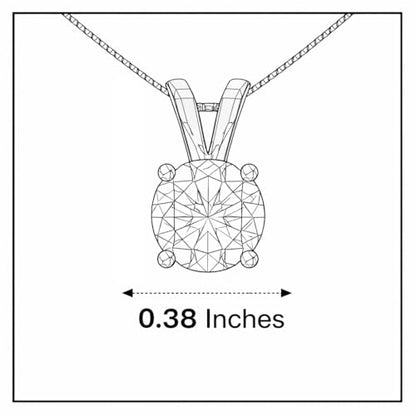 Mariell Cubic Zirconia Crystal Pendant Necklace for Women, 2 Carat 8mm CZ, for Brides, Wedding, Mother's Day Jewelry Gift - color: Gold-Clear Cubic Zirconia