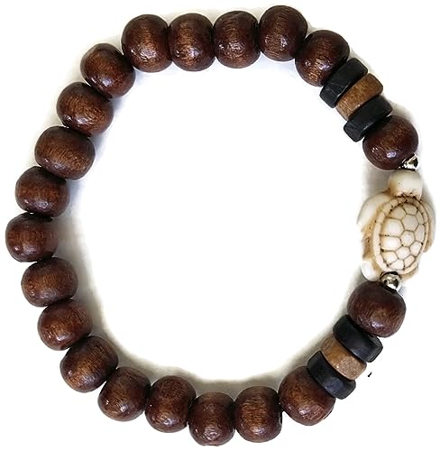Sea Turtles 8mm Wooden Beads Elastic Stretch Bracelet for Women and Men A-103