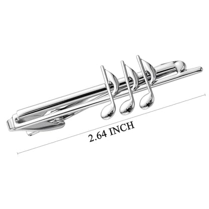 HAWSON Various Tie Clips for Men Unique, Funny Novelty Mens Tie Bar, Personalized Tie Pins for Men, Theme Wedding Party Gifts - style: Music Note