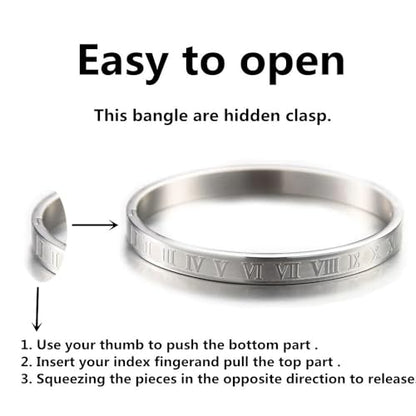 Mens Bracelet Beaded Bracelets Micro Pave Zircon Bracelets for Men Women Bracelets for Men Stainless Steel Cuff Bangle - color: B-silver
