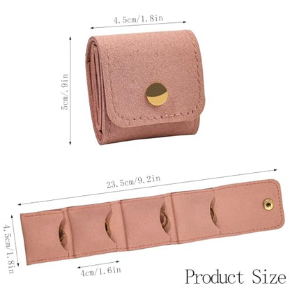 3 Pack Mini Jewelry Organizer, Travel Jewelry Case, Foldable Multifunctional Travel Jewelrys Pouch for Earrings, Necklaces, Rings, Chain Bracelets, Brooches - color: Grey