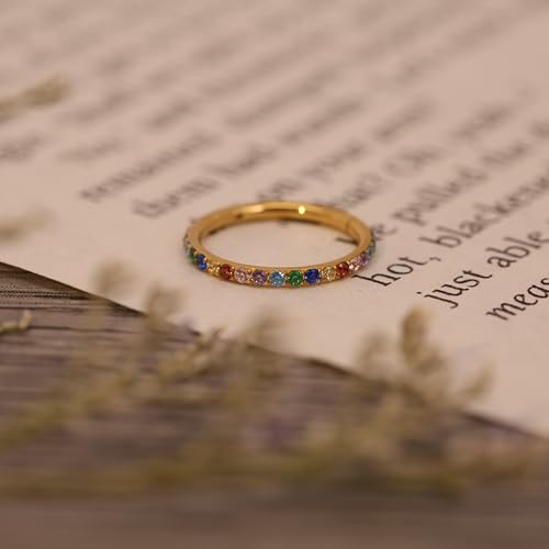 FUNLMO 20G 18G 16G 12G Nose Ring Hoop Conch Rook Daith Helix Tragus Piercing Jewelry 316L Surgical Steel Cartilage Earring Conch Hoop Earring Septum Jewelry Belly Lip Ring 5mm to 14mm - color: Gold-Multicolor CZ, 1pc