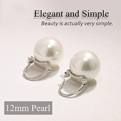 Pearl Earrings for Women 14K Gold Plated Hypoallergenic Pearl Earrings 5A Cubic Zirconia Dangle Earrings Elegant Jewelry - color: 3-Silver